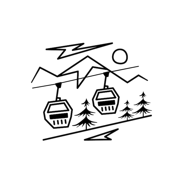 Christmas line icon from the christmas camping series happy holidays symbol and elements stock winte