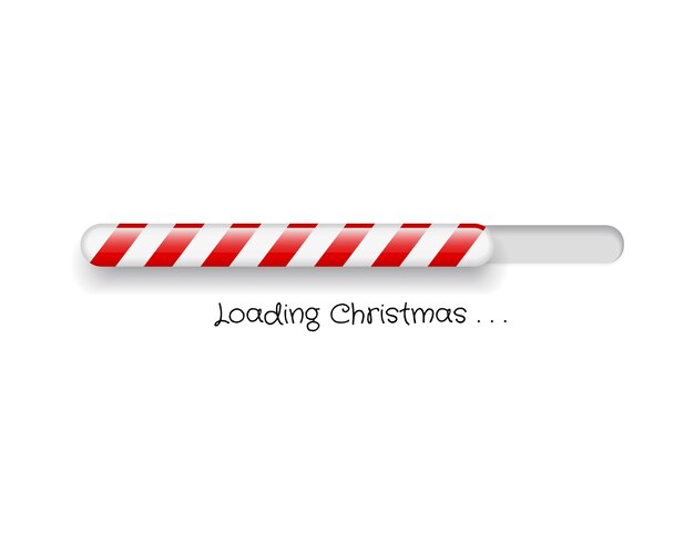 クリスマス ローディング キャンディスタイル ウェブプログレスバー グリーティングカード ウェブバナー ランディングページ ブローチャー またはポスター テンプレート ベクトル イラスト シャツ デザイン