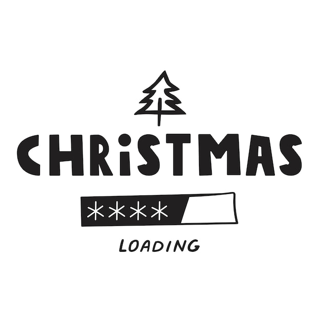 クリスマスのロード ベクトルデザイン 白い背景のバナーイラスト