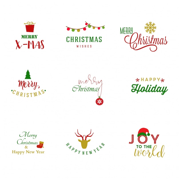 Christmas logo collection 