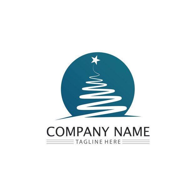 Christmas logo and symbol illustration image icon vector design and symbol