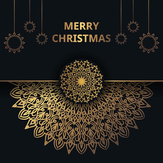 Christmas luxury mandala design background