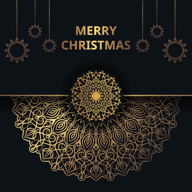 Christmas mandala design premium vector