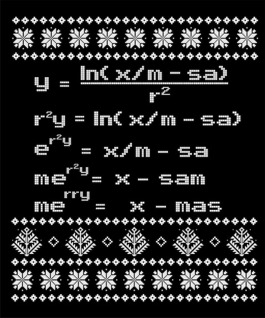 Vector christmas math christmas t-shirt