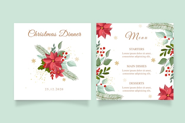 Christmas menu template