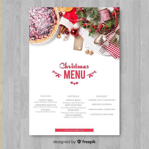 Vector christmas menu