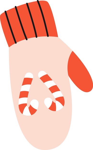 Vector christmas mitten clothes