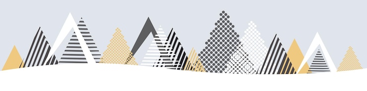 Vector christmas in mountain abstract vector illustration winter landscape banner background