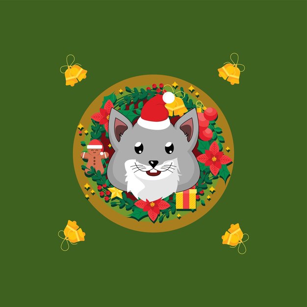 Vector christmas mouse