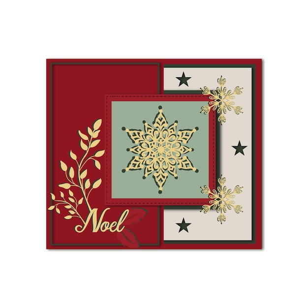 Christmas multilayer gift card bundle with christmas elements