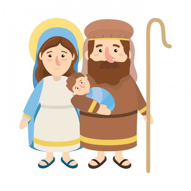 Christmas nativity scene cartoon