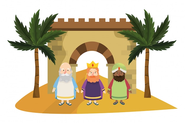 Christmas nativity scene cartoon