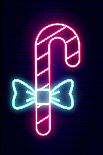 Рождественский неоновый вектор значок счастливого Рождества световой знак вывеска световой баннер рождественский неоновый значок
