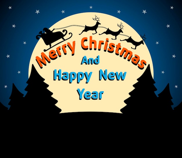 Christmas and New Year background blue