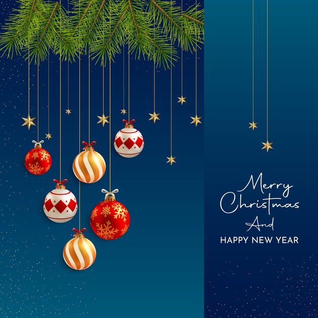 Christmas and new year background concept top view of christmas ball christmas event