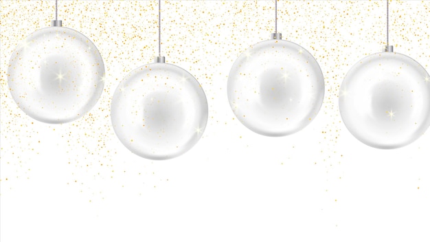 Christmas, new year background with glass balls. new year decoration