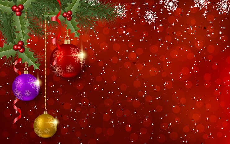 वेक्टर christmas and new year background with winter decor