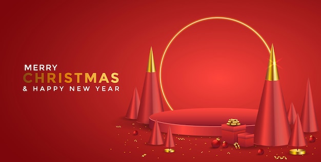 Christmas and New Year background