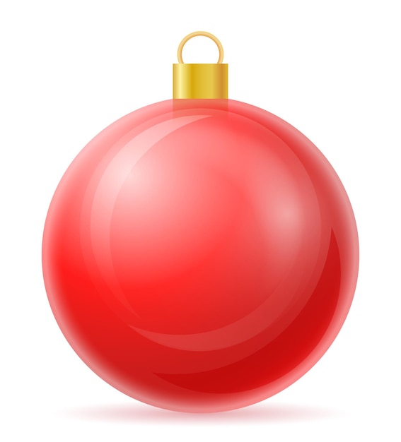 Christmas and new year decorative glass ball vector illustration