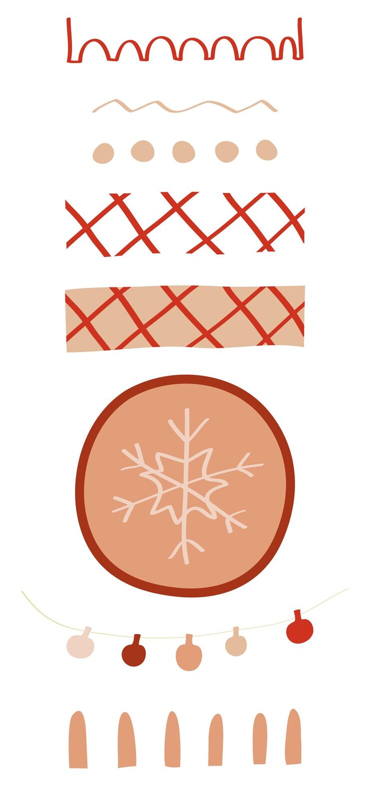 Vector christmas and new year elements for scrapbooking vector illustration