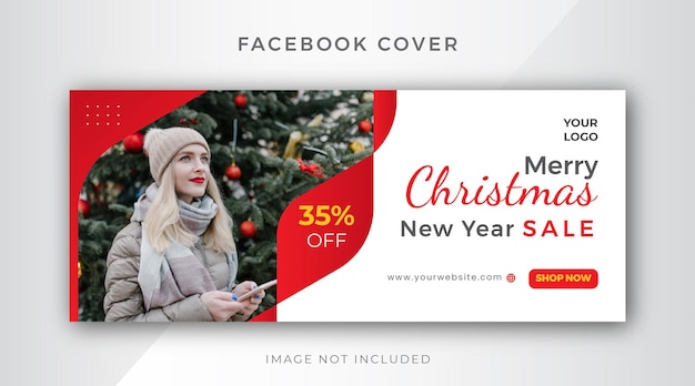 Christmas new year fashion facebook cover time line template design