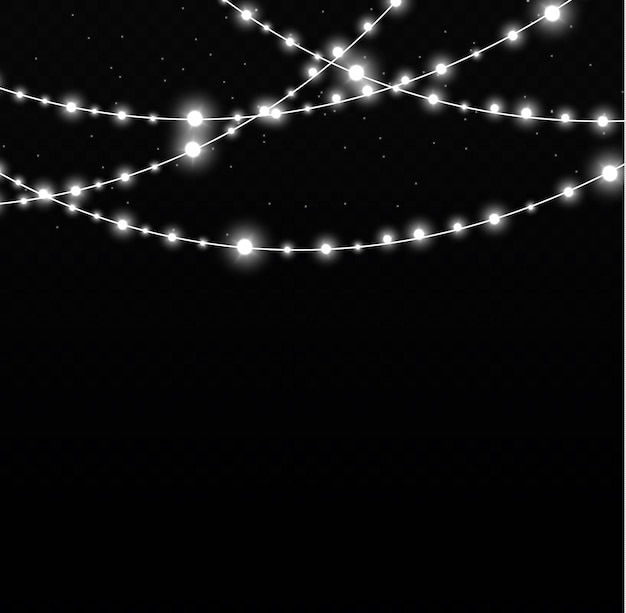 クリスマス正月花輪 Led ネオン ランプ白熱白熱電球ワイヤ文字列ベクトル