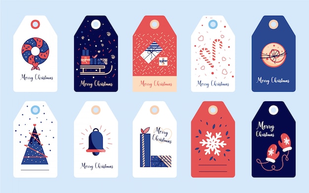 Christmas and New Year labels