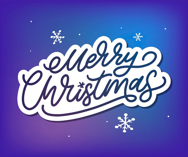 Vector christmas new year lettering cute winter text