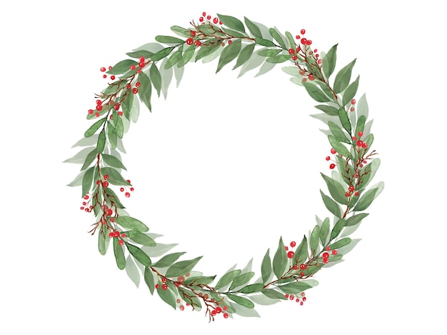 Vector christmas new year mistletoe over white background