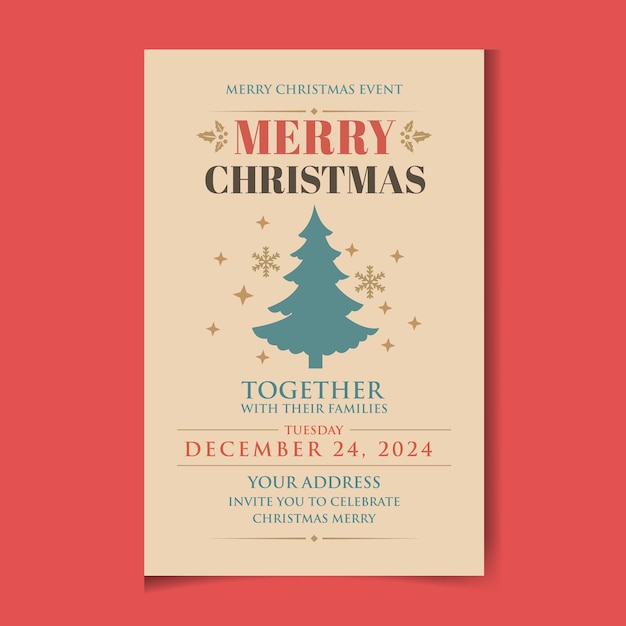 christmas new year party template flyer for social media post advertisement christmas