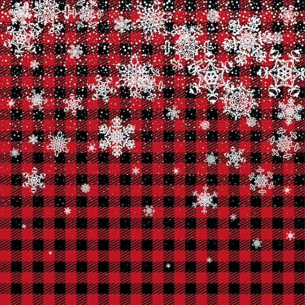 Vettore modello di natale e capodanno a buffalo plaid festive sfondo per il design e la stampa esp10