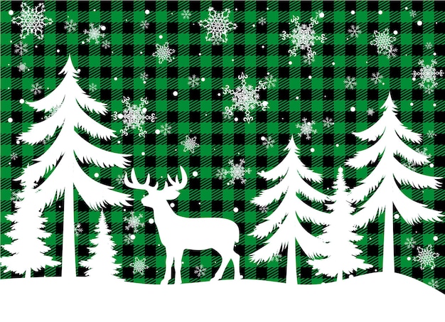 Christmas and New Year pattern at Buffalo Plaid Festive background for design and print esp10