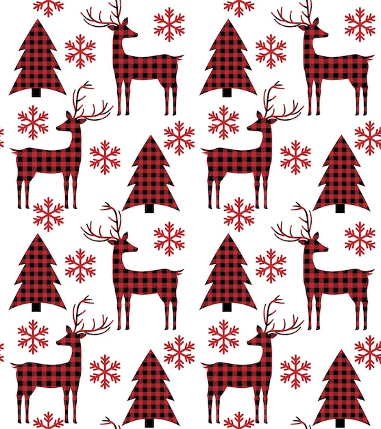 Christmas and new year pattern at buffalo plaid. festive background for design and print esp