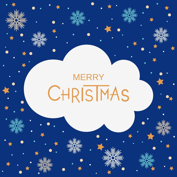 Vector christmas and new year retro cartoon style vector illustration