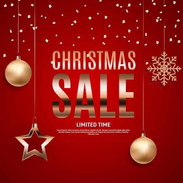 Christmas and new year sale gift voucher, discount coupon template