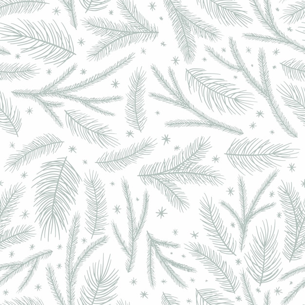 Christmas and New Year seamless pattern, vector xmas background.