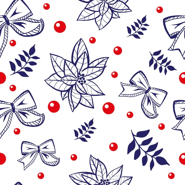 Christmas and new year seamless pattern. Winter holidays theme.