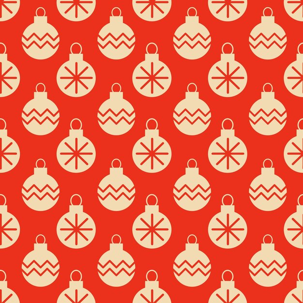 Christmas new year seamless pattern with tree toys