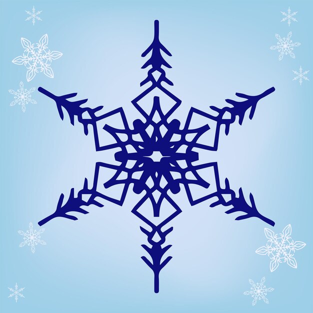 Christmas or New Year snowflake Vector image