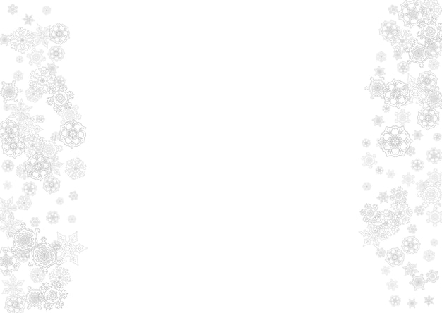 Vector christmas and new year snowflakes