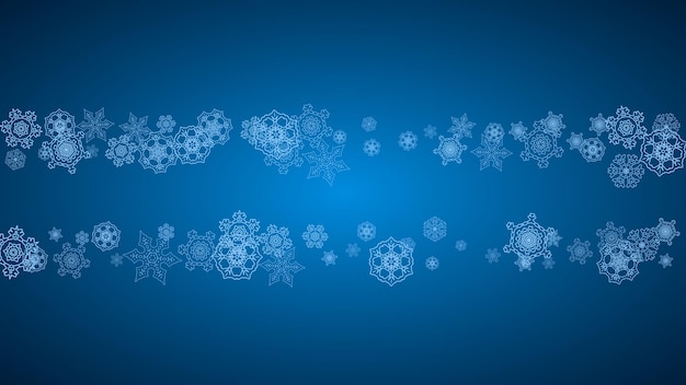 Christmas and new year snowflakes