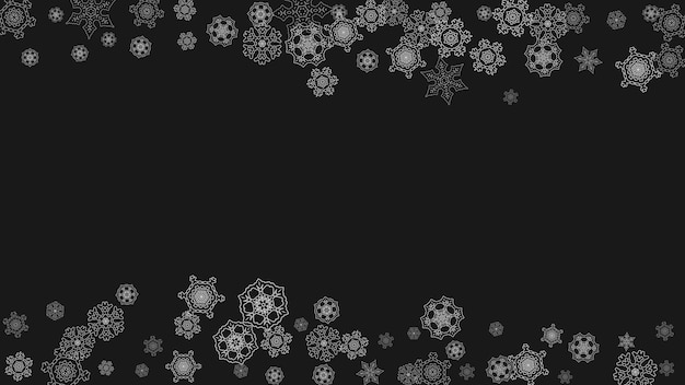 Vector christmas and new year snowflakes