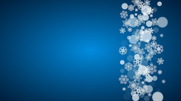 Vector christmas and new year snowflakes