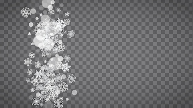 Christmas and New Year snowflakes