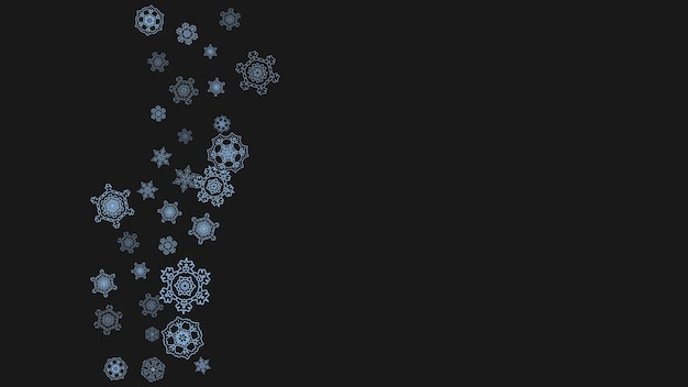 Vector christmas and new year snowflakes