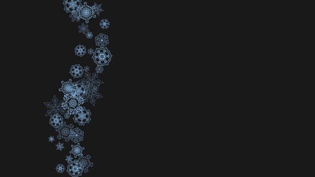 Vector christmas and new year snowflakes