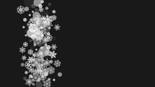 Vector christmas and new year snowflakes