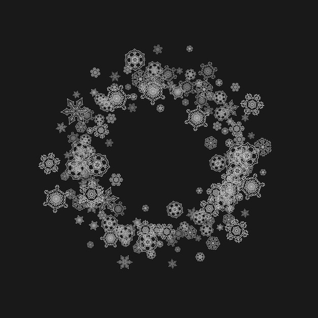 Vector christmas and new year snowflakes
