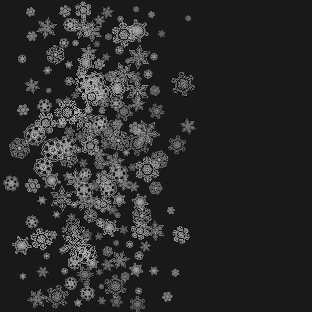 Vector christmas and new year snowflakes