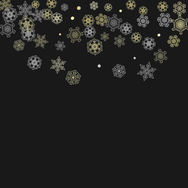 Christmas and new year snowflakes